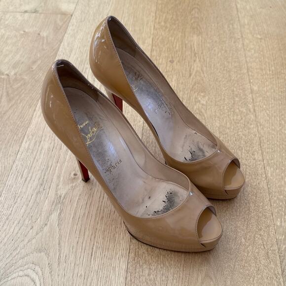 Christian Louboutin Stiletto Pumps Patent Size 40.5 Camel Brown - Picture 10 of 10